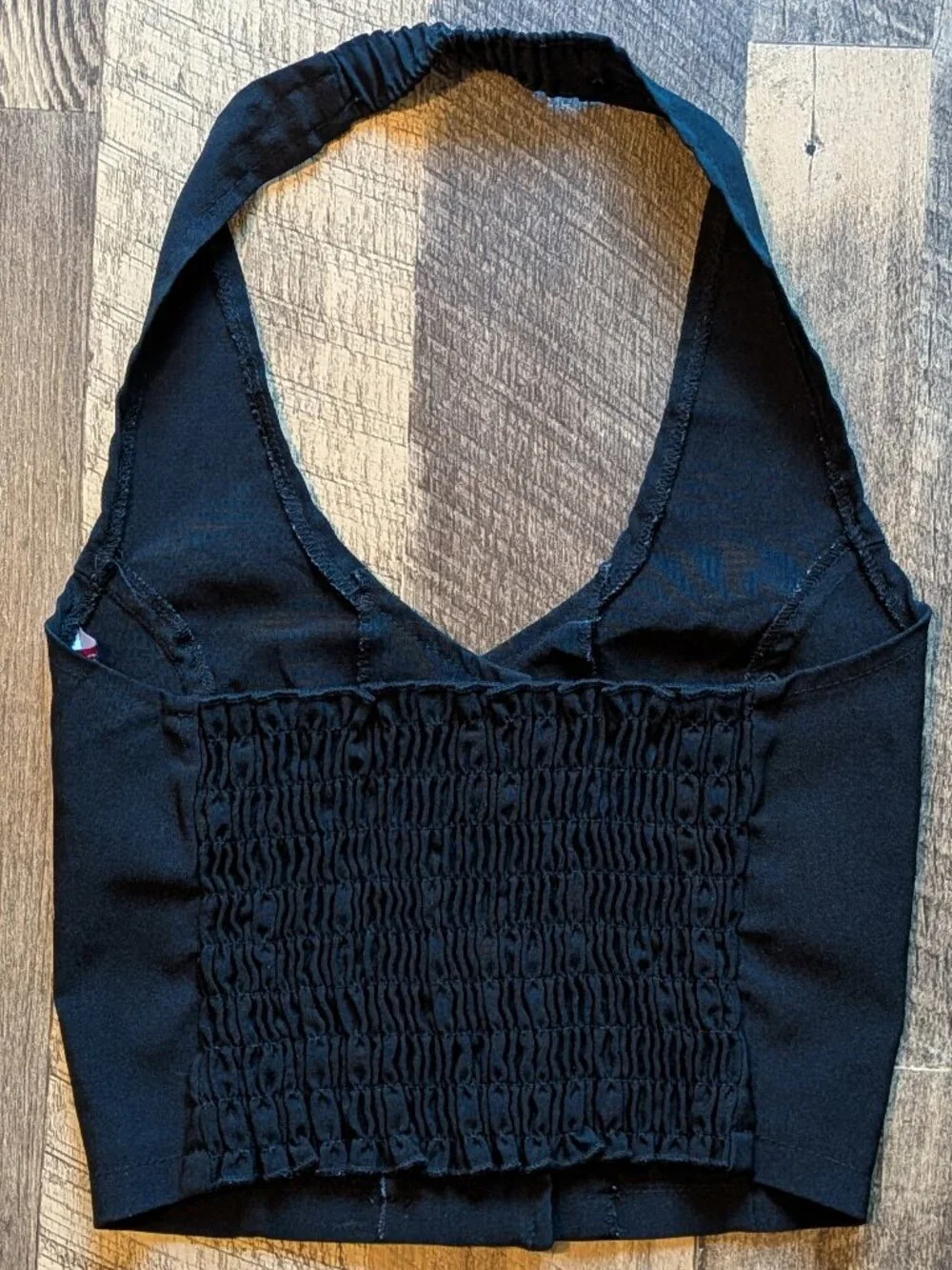 Hot Kiss Cropped Halter Waistcoat Vest Black Medium